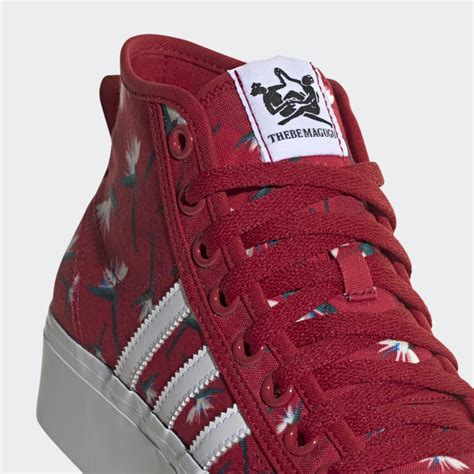 adidas nizza rot damen|adidas Originals Women's Nizza Platform Mid Sneaker.